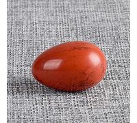Natural Undrilled Red Jasper Yoni Egg with Stand Stone Massager for Kegel Muscle Exercise-S