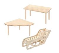 Natural Wood Hamster Playground, Hedgehog Playing Set, 4.72x5.12 Inches Chinchilla Gym System with Climbing Ladder and Tunnel, Multi-Level Animal Activity Center for Pet Shops Home Office Living Room