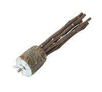 Natural Wood Parrot Perch - Perch con textura de molienda | Wooden Branch for Parakeets, Budgies, Conures & Other Small Pet Birds
