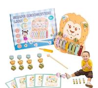 Natural Wooden Toys, Animal Shape Sorter, Wood Color Sorting Game, Cognitive Development Toy, Sensory Development, Motor Skill Trainer, for Preschool Learning Home Play