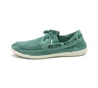 Natural World Eco - Zapatillas Hombre - Náuticos de algodón orgánico y Caucho - Color Albahaca- 303E