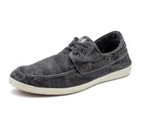 Natural World Eco Nauticos Hombre | 303e Old Elbrus | Zapatos Verano | Calzado Sostenible y Casual (Negro, 43)