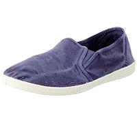 Natural World Eco - Zapatillas Hombre de algodón orgánico y Caucho - Sin Cordones - Color Azul Marino - 315E