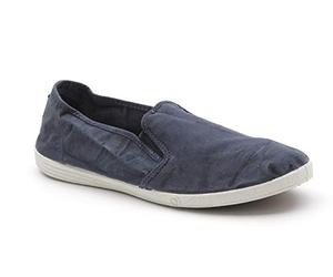 Natural World Eco - Zapatillas Hombre de algodón orgánico y Caucho - Sin Cordones - Color Azul Marino - 315E