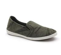 Natural World Eco - Zapatillas Hombre de algodón orgánico y Caucho - Sin Cordones - Color Verde Caqui - 315E