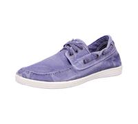 Natural World Eco - Zapatillas Hombre - Náuticos de algodón orgánico y Caucho - Color Azul Celeste- 303E