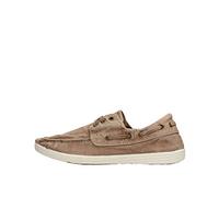 Natural World Eco - Zapatillas Hombre - Náuticos de algodón orgánico y Caucho - Color Beige - 303E