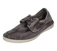 Natural World Eco - Zapatillas Hombre - Náuticos de algodón orgánico y Caucho - Color Gris- 303E