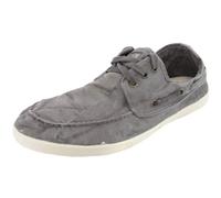 Natural World Eco - Zapatillas Hombre - Náuticos de algodón orgánico y Caucho - Color Gris- 303E