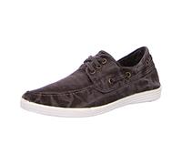 Natural World Eco - Zapatillas Hombre - Náuticos de algodón orgánico y Caucho - Color Negro- 303E