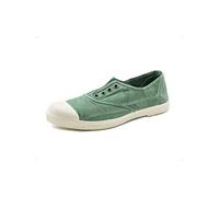 Natural World Eco - Zapatillas Mujer de algodón orgánico y Caucho - Color Albahaca - 102E