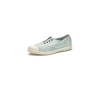 Natural World Eco - Zapatillas Mujer de algodón orgánico y Caucho - Color Aqua - 102E