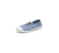 Natural World Eco - Zapatillas Mujer de algodón orgánico y Caucho - Color Celeste - 102E
