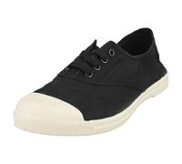 Natural World Eco - Zapatillas Mujer de algodón orgánico y Caucho - Color Negro - 102E