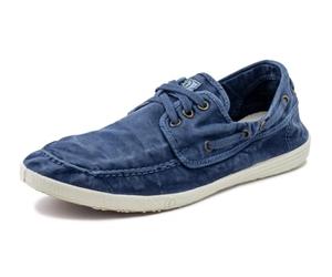 Natural World Eco - Zapatillas Náuticas Veganas 303E - Tela - para Hombres a la Moda - Estilo Fashion - Suela de Caucho 100% Natural