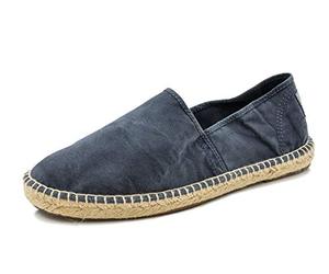 Natural World Eco - Zapatillas Veganas Camping Yute Enzimatico 325E de Tela para Hombres Estilo a la Moda sin Cordones Algodón 100% Orgánico