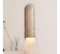 Natural Yellow Travertine Wall Light Japanese Art Lamp G9 Sconce for Living Room Bedroom Stairs Hotel Corridor Simple Backdrop Lighting
