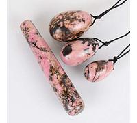 Natural Yoni Egg Set Original Stone Quartz Chakra Healing Ball Yoga Kegel Exercise-4 pcs drill