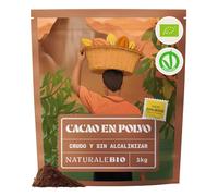 NaturaleBio Cacao Puro en Polvo Crudo Bio No Alcalinizado