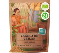 NaturaleBio Canela de Ceilán en Polvo Bio con Bajo Contenido en Cumarina