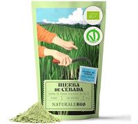 NaturaleBio Hierba de Cebada en Polvo Orgánica Cruda, 1Kg. Ecológica, natural y pura, cultivada en Europa. Ideal para jugo verde, batidos o recetas. Apta para vegetarianos y veganos.