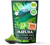 NaturaleBio Té Matcha en Polvo Orgánico, 100g. Grado Premium. Té Verde Japonés. Cultivado en Japón, Uji. Ideal para beber, para postres, batidos, té frío, en leche y como ingrediente