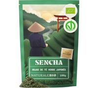 NaturaleBio Té Verde Sencha Japonés Orgánico - Upper Grade - de 200g. Bio, Natural y Puro, Té Verde en Hojas de la Primera Cosecha, cultivado en Japón. Organic Japanese Sencha Green Tea.