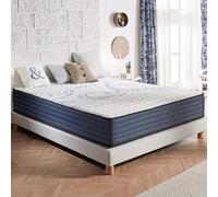 Naturalex - Colchón Híbrido 140x190 cm - Altura 30 cm - PerfectDream - Muelles Ensacados + Espuma Viscoelástica MemoFeel - Blue Látex - Semifirme - Máximo Comfort - Hipoalergénico - Reversible