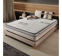 Naturalex - Colchón Viscoelástico 160x190 cm - Altura 26 cm - Visco-Carbone - Espuma FlexiMax HR y Látex de Carbono Activo - Adaptable, Ergonómico, Suave, Hipoalergénico - Firmeza Media
