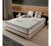 Naturalex - Colchón Viscoelástico Visco-Carbone 160x200 cm - Altura 24 cm - Espuma FlexiMax HR - Látex de Carbono Activo - Adaptable, Ergonómico, Extra Suave, Hipoalergénico - Cara Invierno/Verano