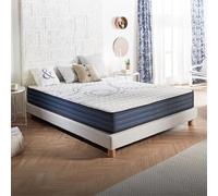 Naturalex - Colchón Viscoelástico 135x190 cm + Regalo 2 Almohadas 60x60 - Altura 21 cm Dream - Espuma Transpirable HR + Blue Látex - Semifirme - Máximo Comfort - Hipoalergénico - Reversible