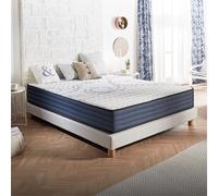 Naturalex - Colchón Híbrido 150x190 cm - Altura 24 cm - PerfectDream - Muelles Ensacados + Espuma Viscoelástica MemoFeel - Blue Látex - Semifirme - Máximo Comfort - Hipoalergénico