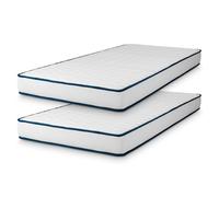 Naturalex - Pack x2 Colchones Viscoelásticos 90x190 cm - Altura 15 cm - Visco-Carbone Promo - Espuma HR y Látex - Adaptable, Ergonómico, Suave, Hipoalergénico - Soporte Equilibrado