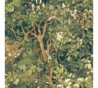 Naturaleza Bosque Árboles Aves Papel tapiz despegable y adhesivo 45cm x 300cm , Árboles verdes Papel de contacto autoadhesivo, revestimiento de pared para la decoración de encimeras de gabinetes de do