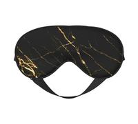 Naturaleza de mármol negro dorado, Cubreojos completos Antifaz bloqueador de luz Antifaz para dormir Antifaz suave con los ojos vendados Noche