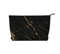 Naturaleza de mármol Negro Dorado,Neceser de Pana, Neceser de Maquillaje portátil, Neceser de Viaje