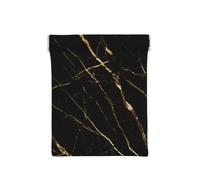 Naturaleza de mármol Negro Dorado, Squeeze Top Wallet Bolsa de Almacenamiento para Mujer Monedero pequeño Bolsa de Cambio