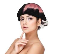 Naturaleza del Boston Terrier,Gorro de dormir de satén para adultos - Gorro de dormir elástico para mujer, cubrecabello nocturno