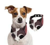 Naturaleza del Boston Terrier,Pañuelos de algodón para Perros, Bufandas Ajustables para Mascotas,L