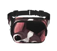 Naturaleza del Boston Terrier,Riñonera Cuadrada de Doble Capa, Bolso de Viaje, Bolso Informal para el Pecho.