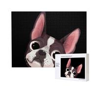 Naturaleza del Boston Terrier,Rompecabezas de Madera de 500 Piezas, Juego Familiar, Rompecabezas para Adultos, Adolescentes, decoración del hogar