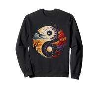 Naturaleza Espiritual Yin Yang Equilibrio De Vida con Árboles Naturaleza Sudadera