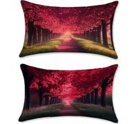 Naturaleza Funda Cojin 60x90cm Fundas Cojines Sofa Terciopelo Fundas Cojines Exterior Impermeable Árbol Funda Almohada Decorativos Exterior Jardin Juego de 2 Cojin Salon Outdoor Cushions u-14286