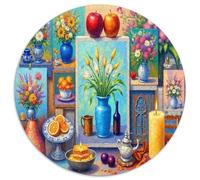 Naturaleza Muerta Floral Puzzle de 1000 Piezas Papel Puzzle para Adultos Puzzle para Toda la Familia Decoración 1000pcs (67.5x67.5cm)
