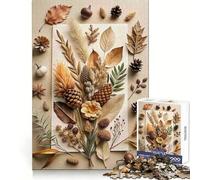 Naturaleza Muerta otoñal con Elementos Naturales para adultosRompecabezas de 1000 piezasDesarrollo mentalRequiere un Esfuerzo moderadoDiseño sólidoElegante (38x52cm)