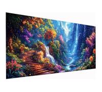 Naturaleza Pintar por Numeros Adultos, DIY Pintar por Numeros Sin Marco Kits de Manualidades Adultos Paisaje Paint by Numbers Adult, Pintura al Óleo de Lienzo para Decoracion Pared Regalo 40x90cm B-24