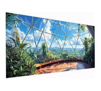 Naturaleza Pintar por Numeros Adultos, DIY Pintar por Numeros Sin Marco Kits de Manualidades Adultos Paisaje Paint by Numbers Adult, Pintura al Óleo de Lienzo para Decoracion Pared, 50x110cm I-26