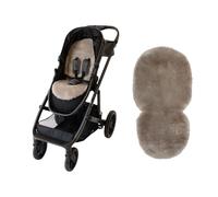 Naturally Sheepskins Forro de piel de oveja cortada de lujo, 100% natural, ajuste universal, transpirable, regulación de temperatura, fácil cuidado (gris pardo)