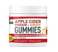 Natural's Answer Vinagre de sidra de manzana 500 mg, sin alcohol, vegano, 45 gomitas