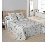 NATURALS - Colcha Bouti Estampada | Cama 150 (250x260 cm) | Microfibra Extrasuave | 2 Fundas de Cojín 50x50 cm | Cubrecama Acolchado a Líneas | Ideal Primavera y Verano | Beltane
